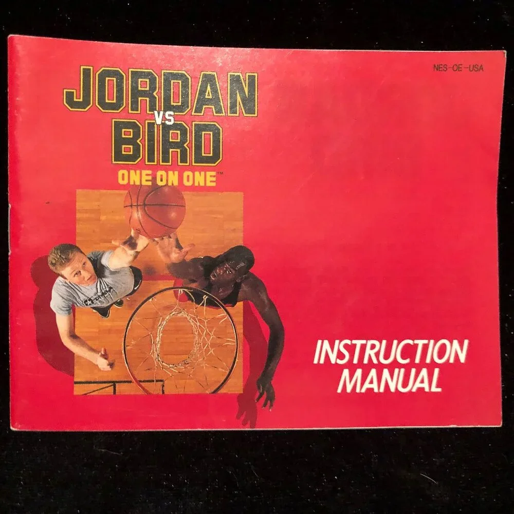Jordan Vs Bird One On One Nintendo NES Video Game Instruction Book Manual